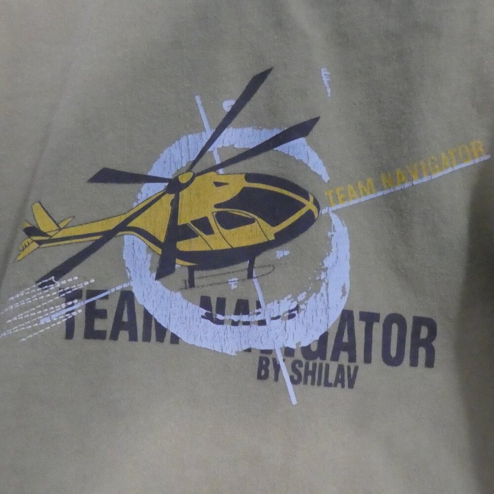 SHILAV | size 4 | Khaki 'Team Aviator By Shilav' Helicopter Graphic | Kids Top